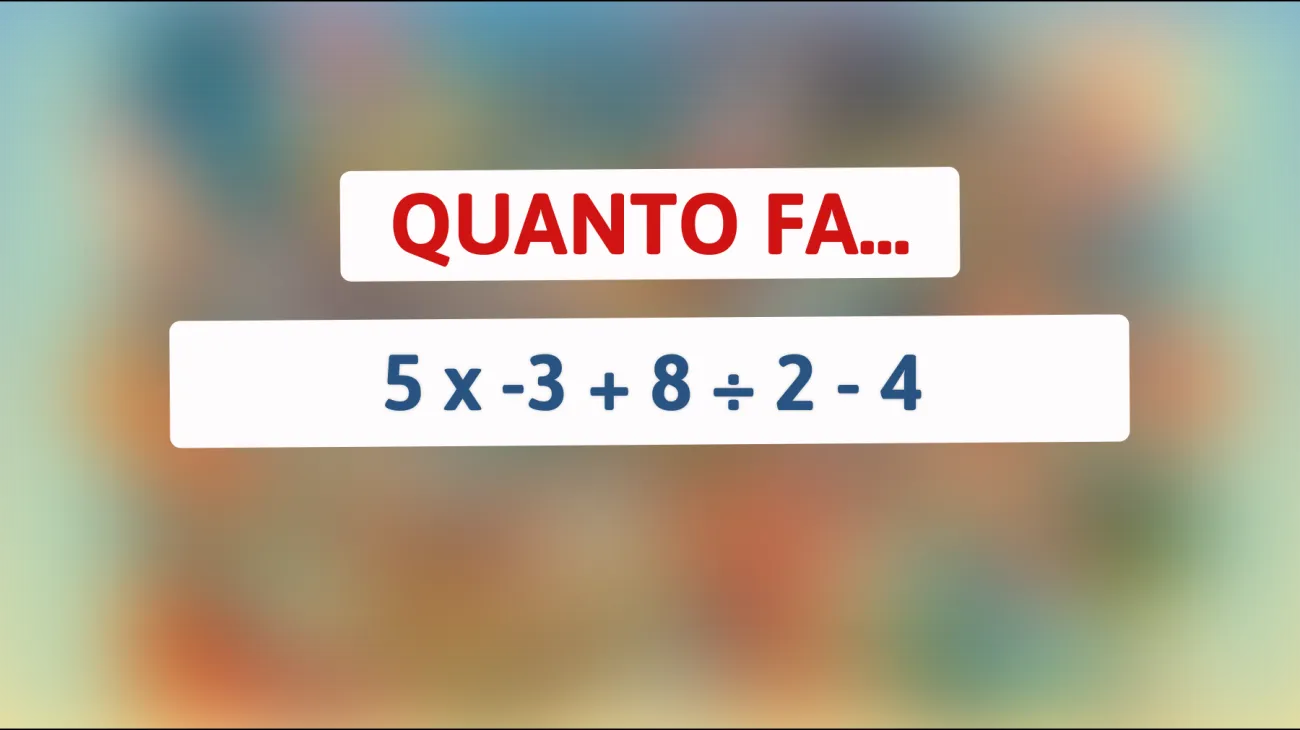 \"Sfida le tue capacità logiche: Riuscirai a risolvere questo inganno matematico?\""