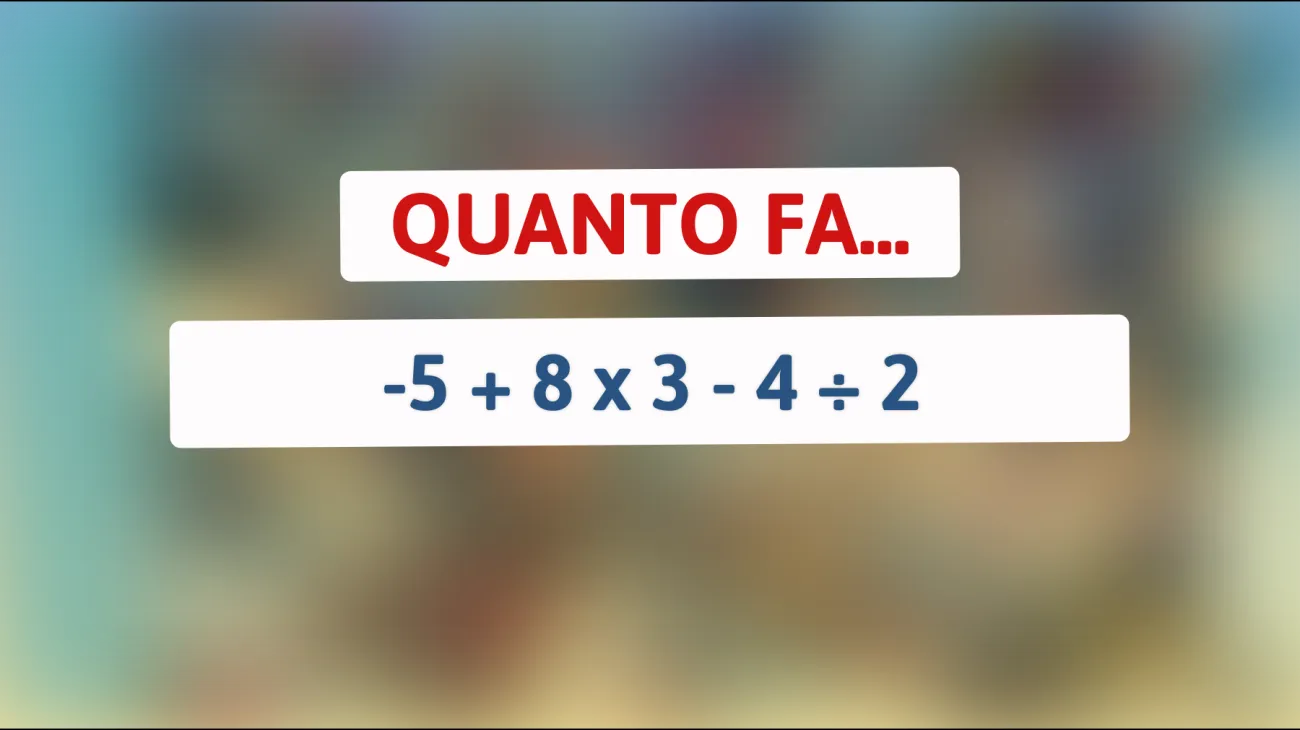 Scopri la risposta che solo pochi riescono a calcolare al primo colpo: sei abbastanza intelligente per risolvere questo indovinello matematico?"
