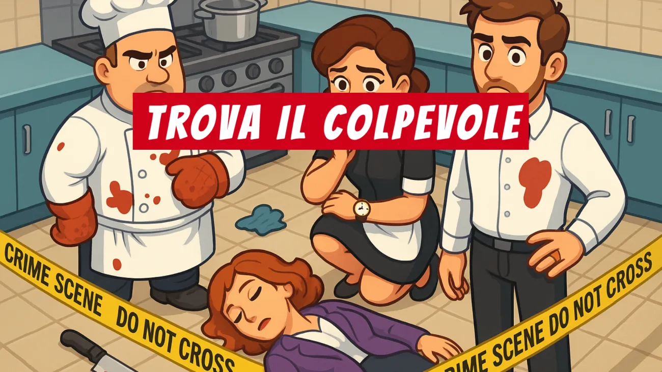 Solo i veri geni scoprono il colpevole di questo misterioso omicidio in cucina: accetti la sfida?"