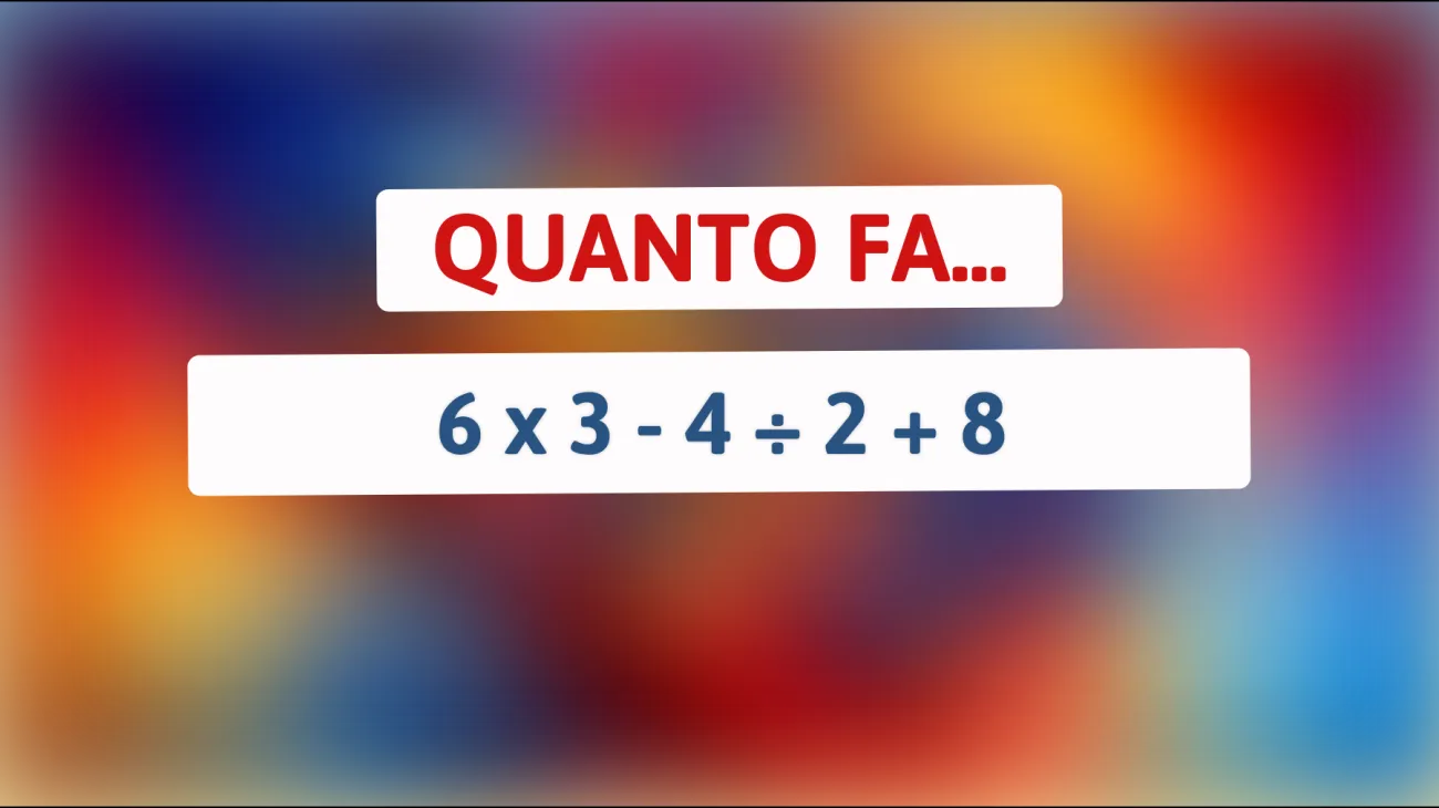 Solo per cervelli brillanti: Riesci a risolvere questo indovinello matematico che lascia tutti di stucco?"